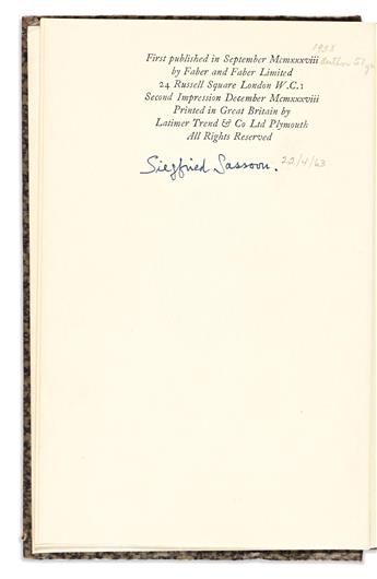 SASSOON, SIEGFRIED. Two copies of The Old Century, one first edition in dust jacket, each Signed.